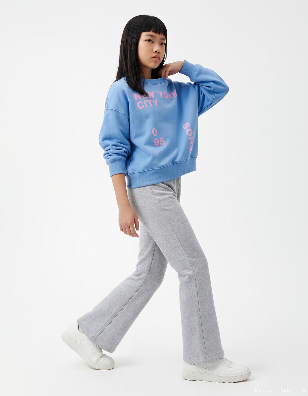 Conjunto de Jogging, Menina, Azul
