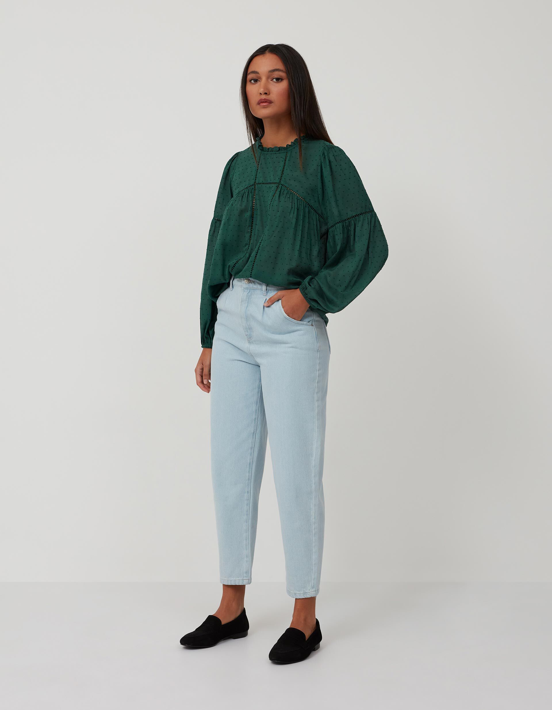 Vaqueros Slouchy, Mujer, Azul Claro | MO Online