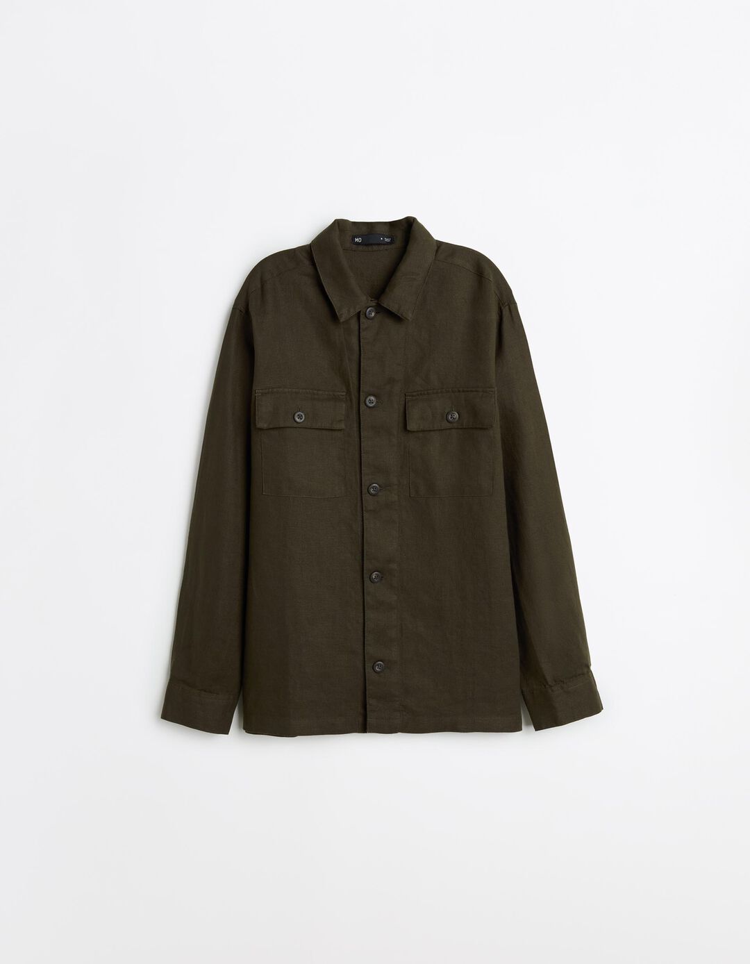 Sobrecamisa de Linho, Homem, Verde Escuro