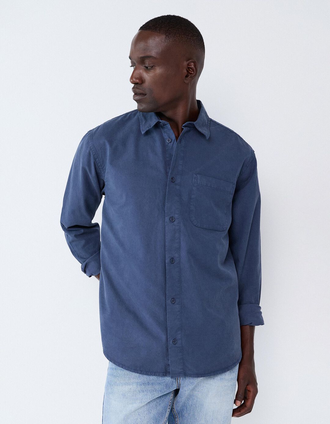 Camisa Liocel, Homem, Azul Escuro