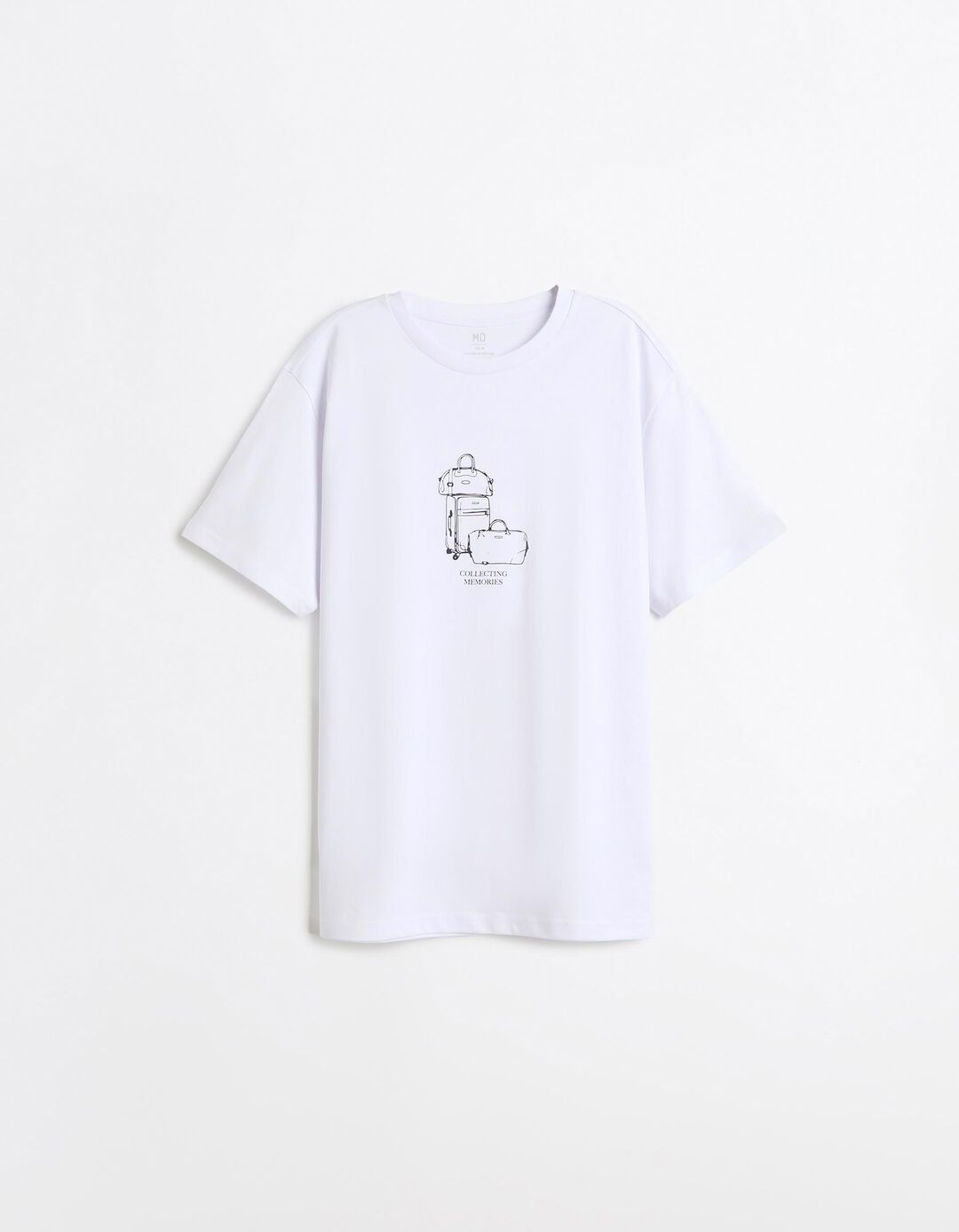 T-shirt Jersey Estampada, Homem, Branco
