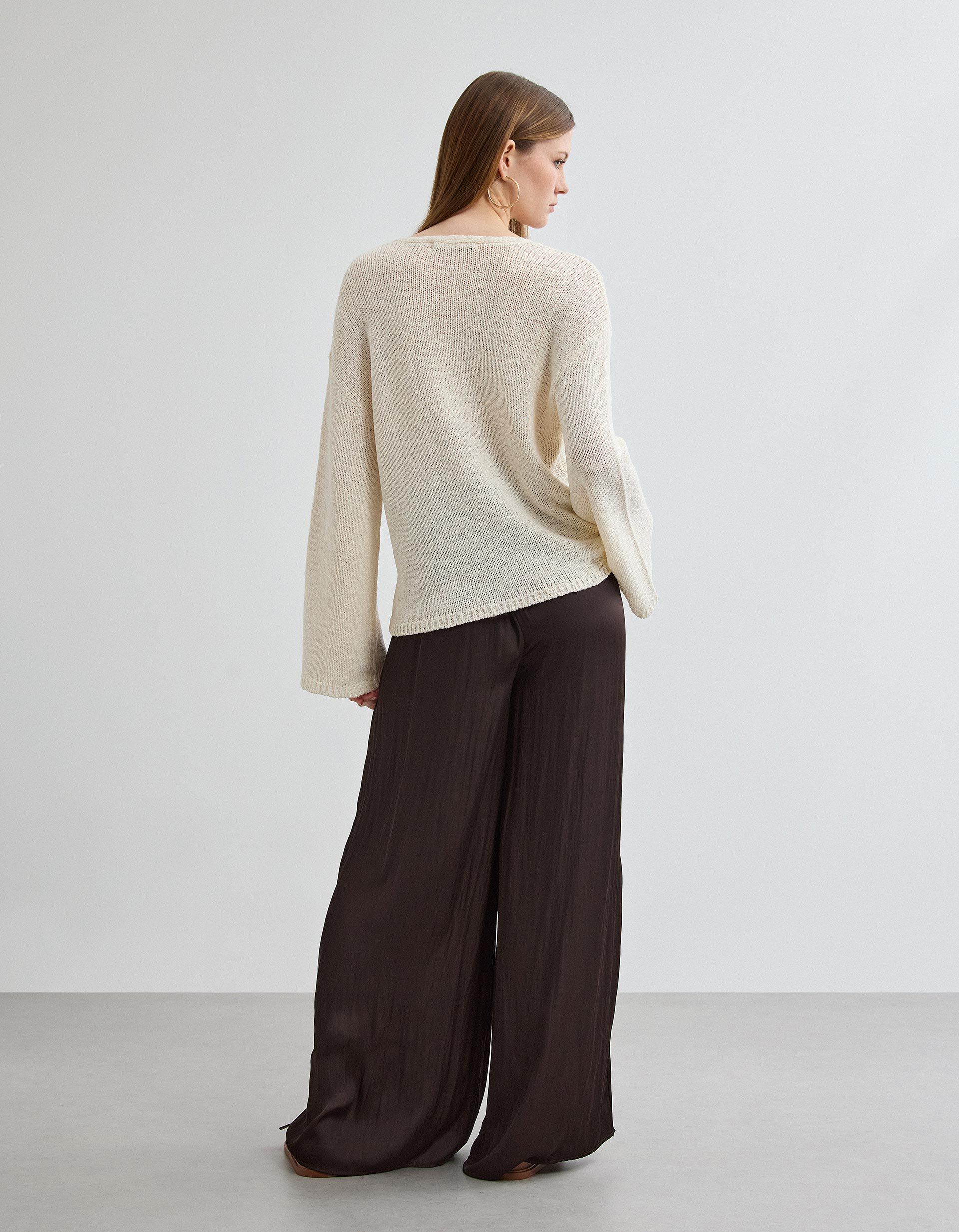 Comprar Online Cal&ccedil;as 'Wide', Mulher, Castanho