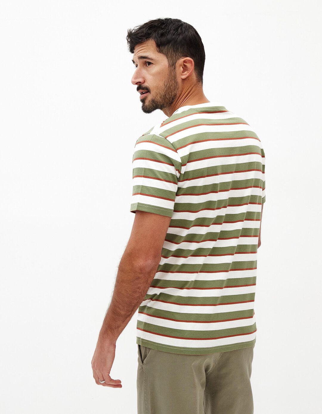 T-shirt Riscas, Homem, Verde