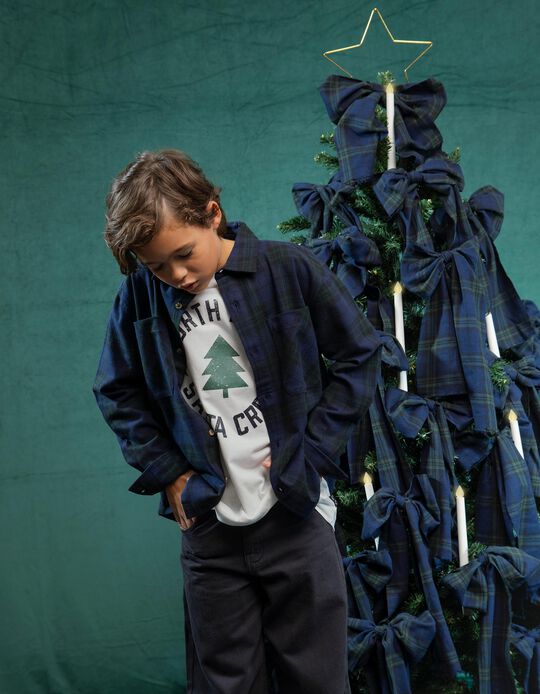 Comprar Online Camisa Xadrez, Menino, Verde Escuro