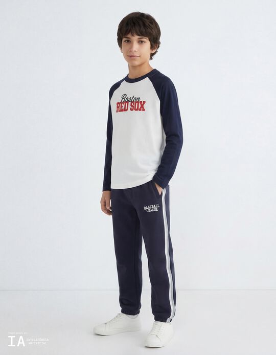 Comprar Online T-shirt Manga Comprida, Menino, Azul Escuro