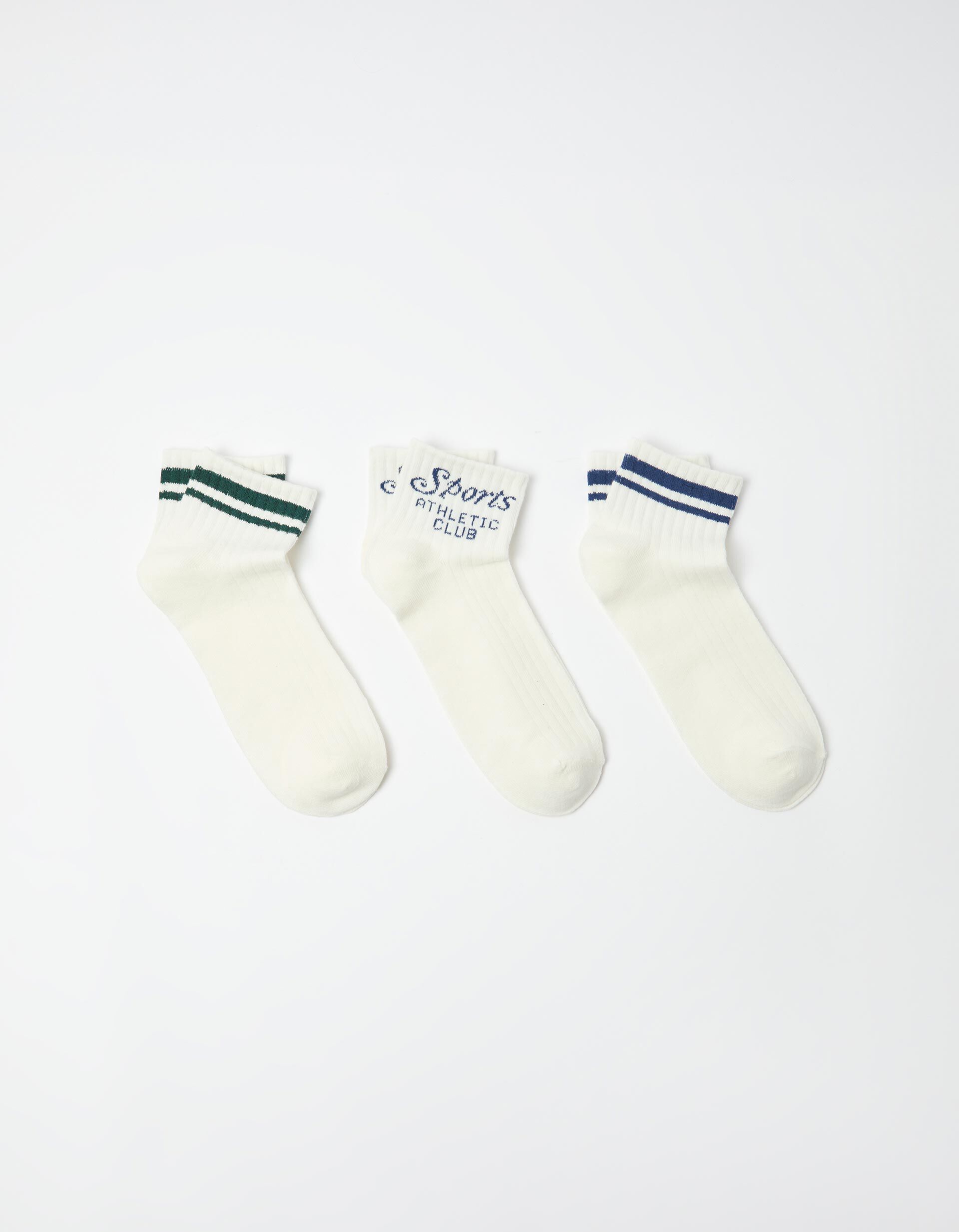 Comprar Online Pack 3 Pares de Meias Tornozelo, Homem, Branco