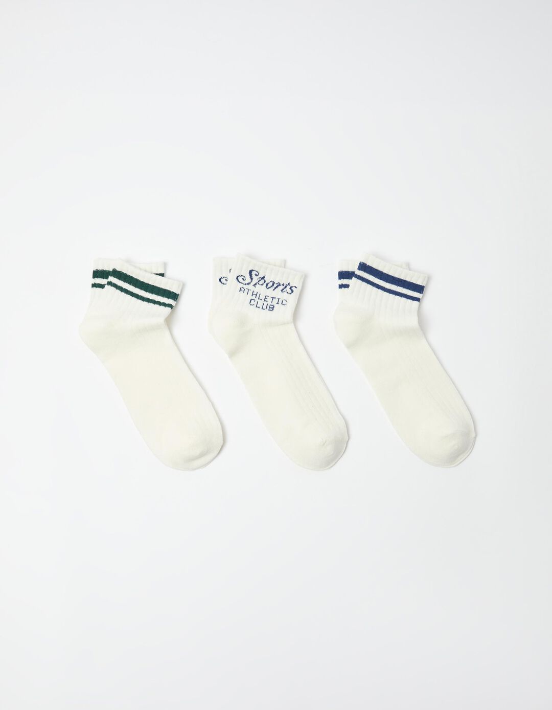 Pack 3 Pares de Meias Tornozelo, Homem, Branco