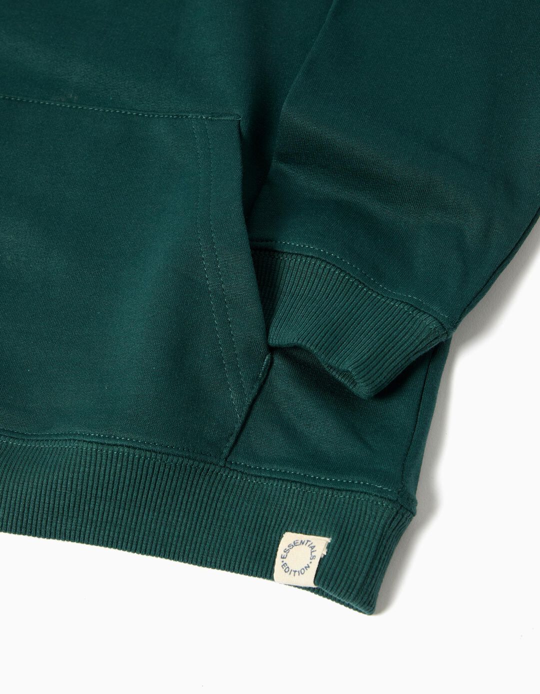 Sweatshirt com Capuz, Menino, Verde Escuro