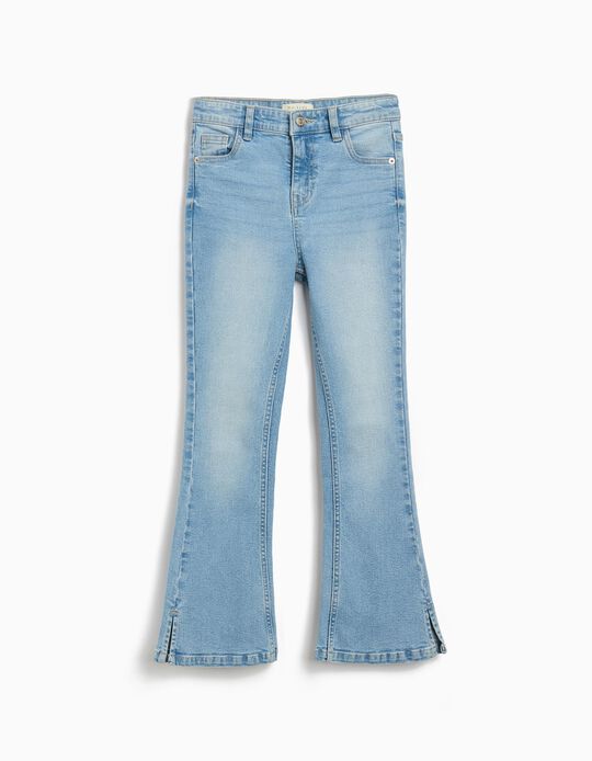Comprar Online Calças de Ganga Flare, Menina, Azul Claro 