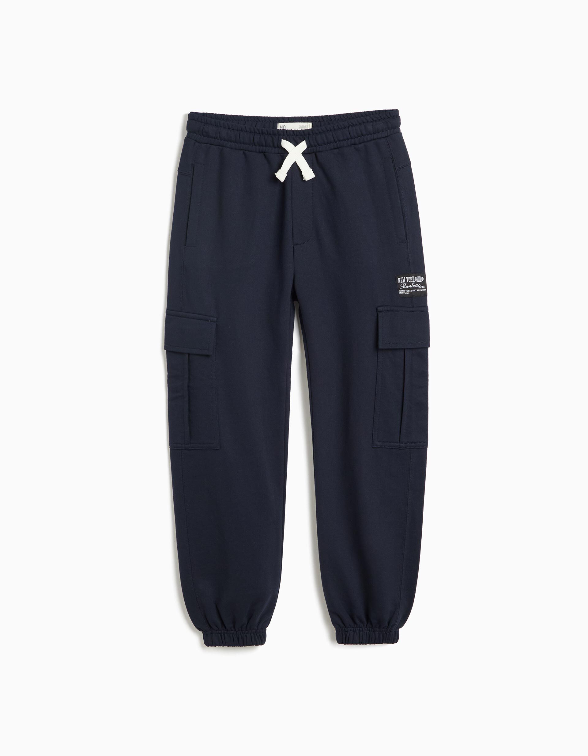 Comprar Online Cal&ccedil;as Jogger Em Felpa, Menino, Azul Escuro