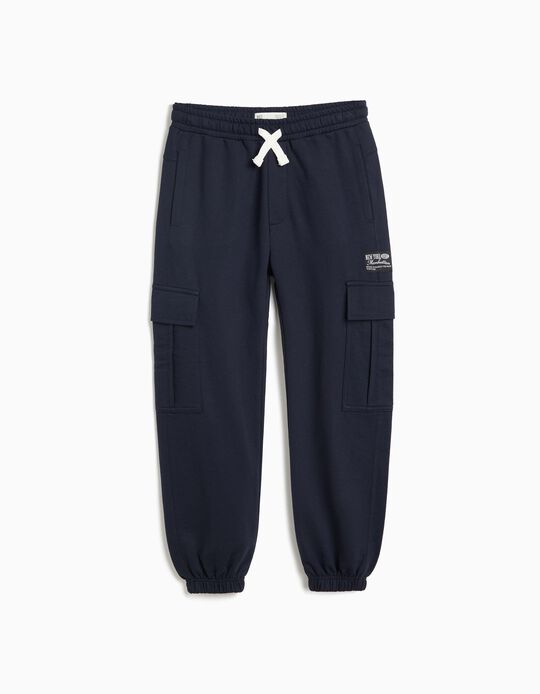 Comprar Online Cal&ccedil;as Jogger Em Felpa, Menino, Azul Escuro