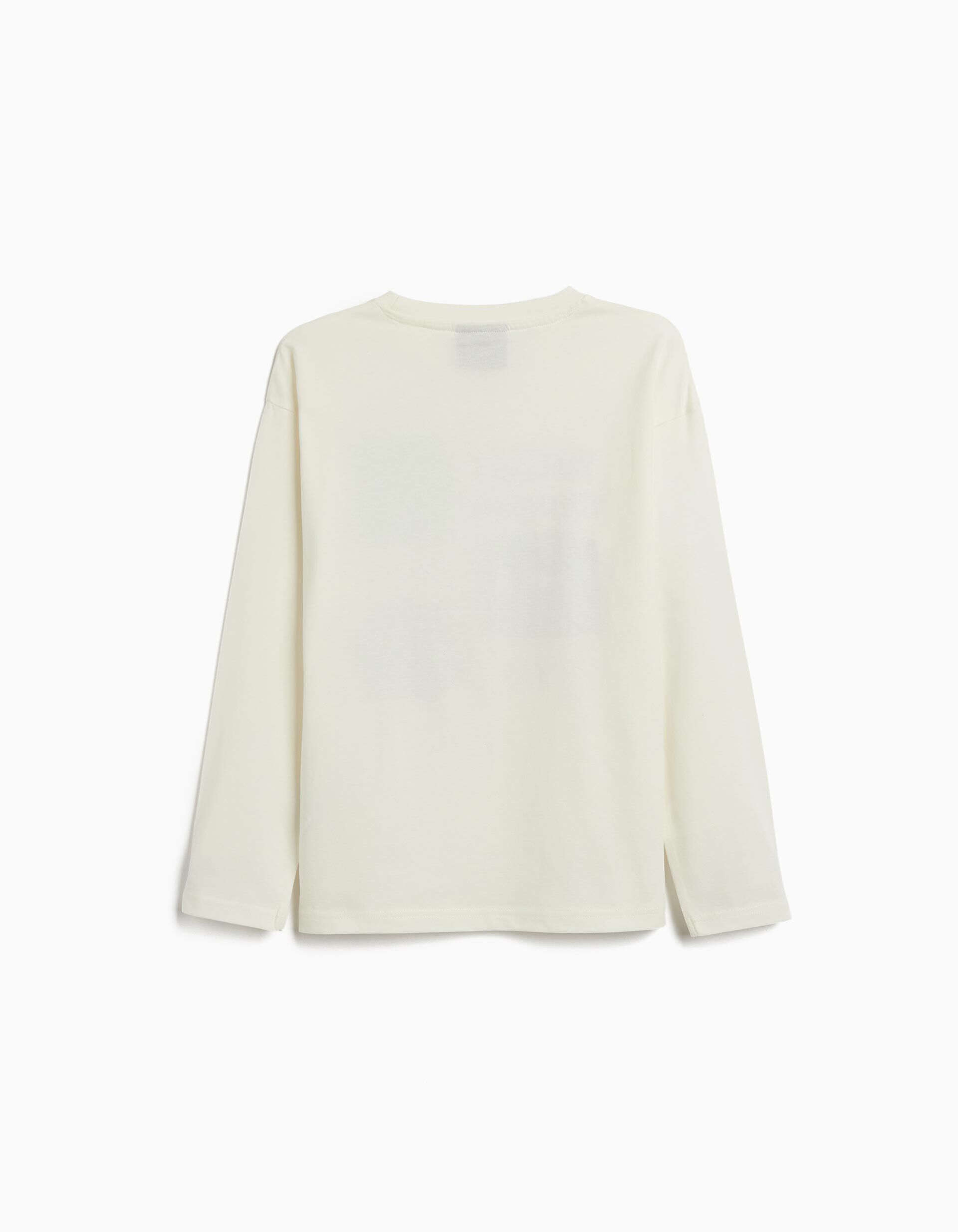 Comprar Online T-shirt de Manga Comprida 'Minecraft', Menino, Branco