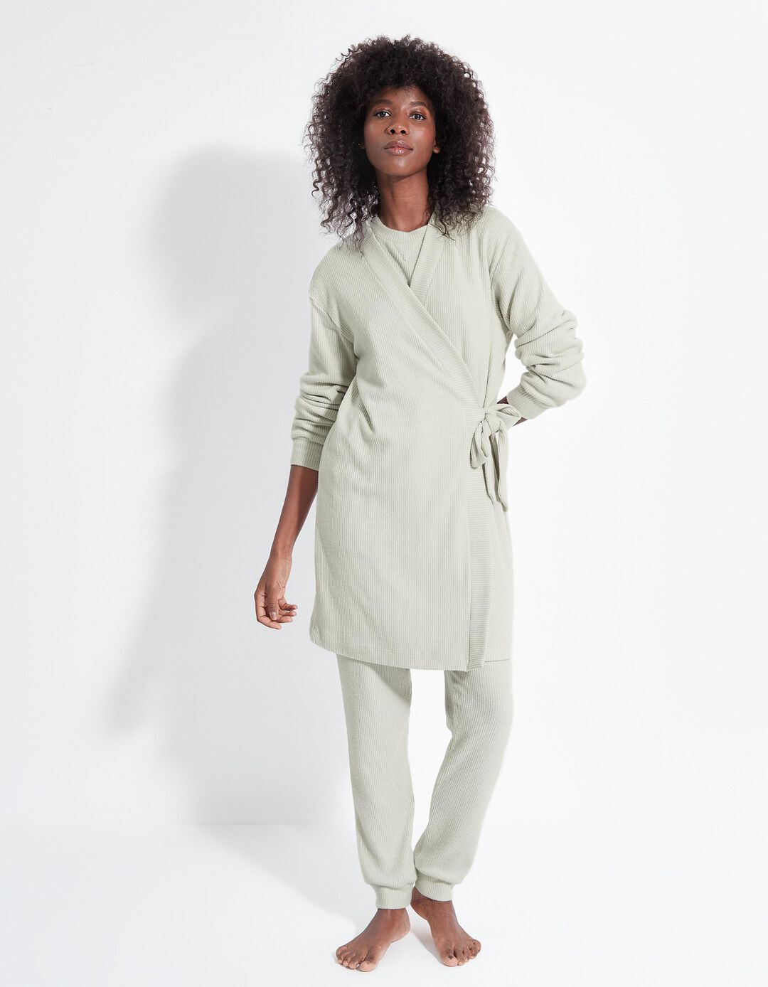 Robe de Tricot, Mulher, Cinzento