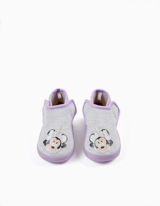 Slippers for Baby Girls 'Minnie Unicorn', Grey/Lilac