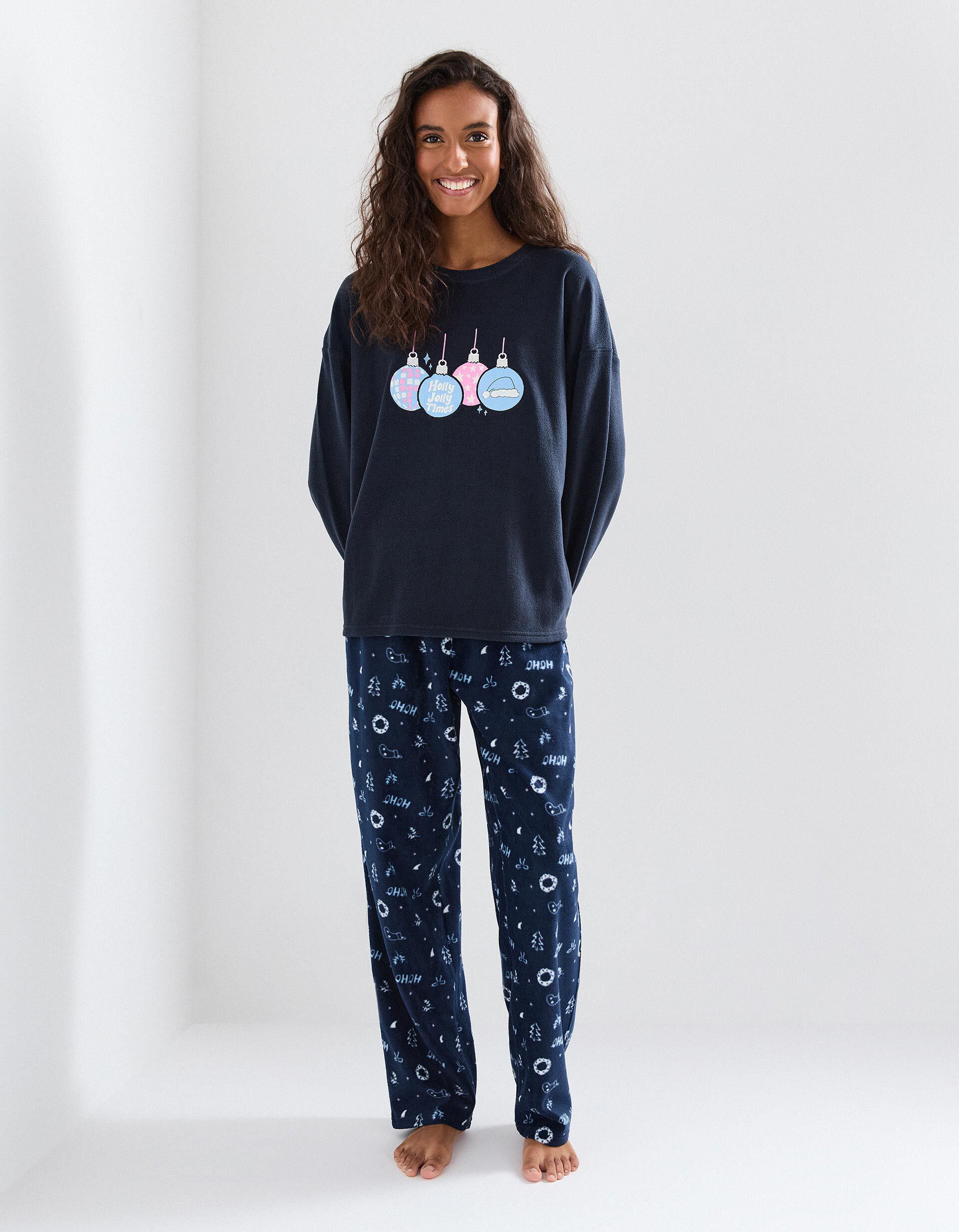 Comprar Online Pijama Polar Natal, Mulher, Azul Escuro 