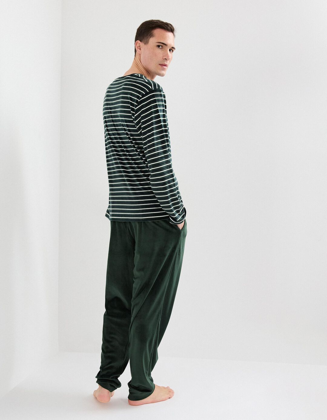Pijama Polar, Homem, Verde Escuro