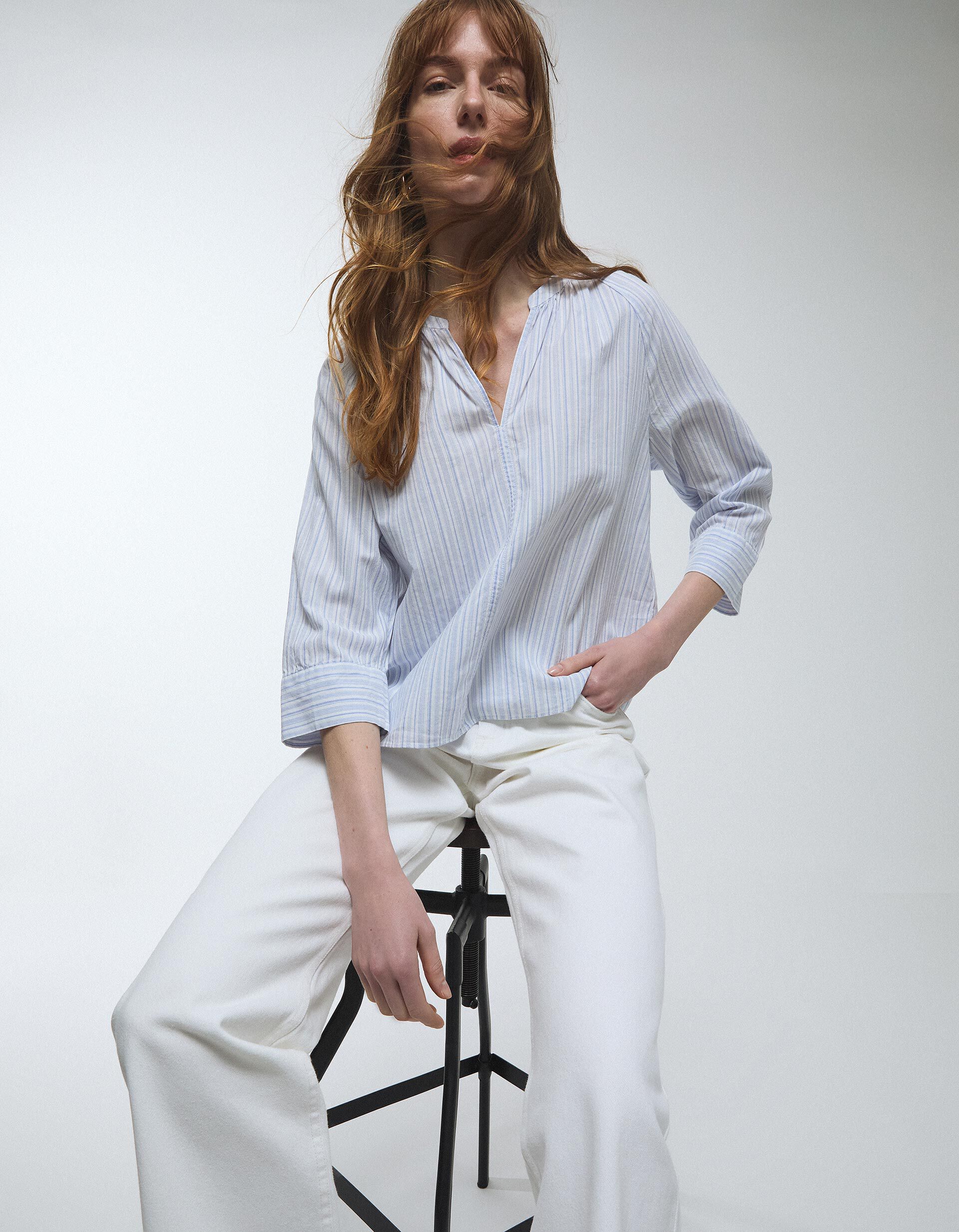 Comprar Online Blusa Riscas, Mulher, Azul