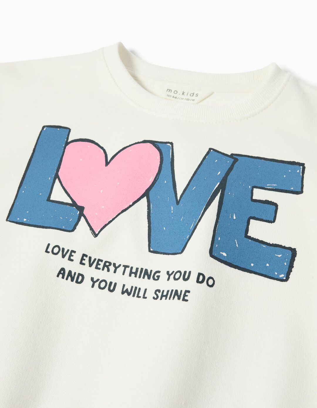 Sweatshirt de Felpa, Menina, Cru