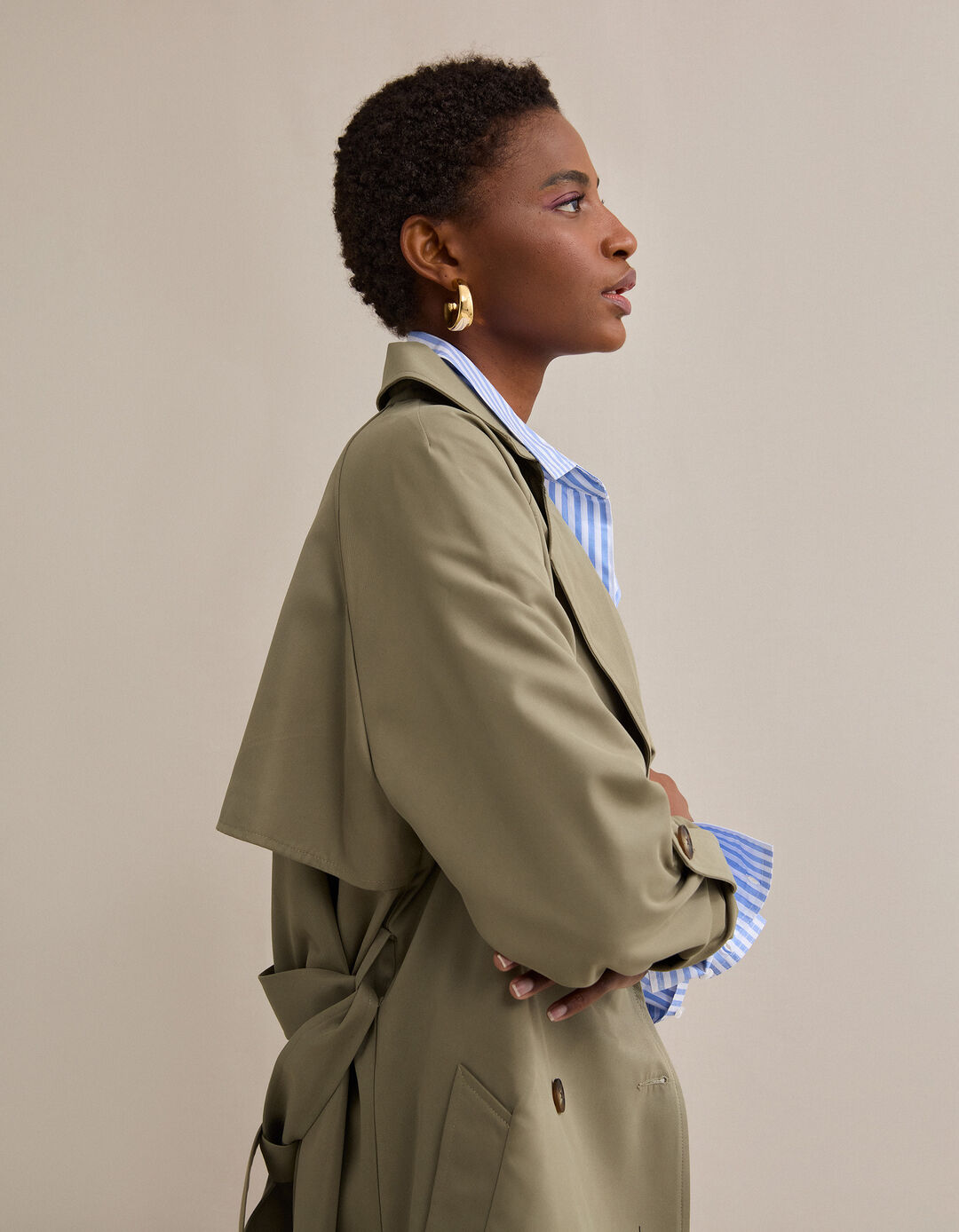 Gabardina, Mulher, Verde