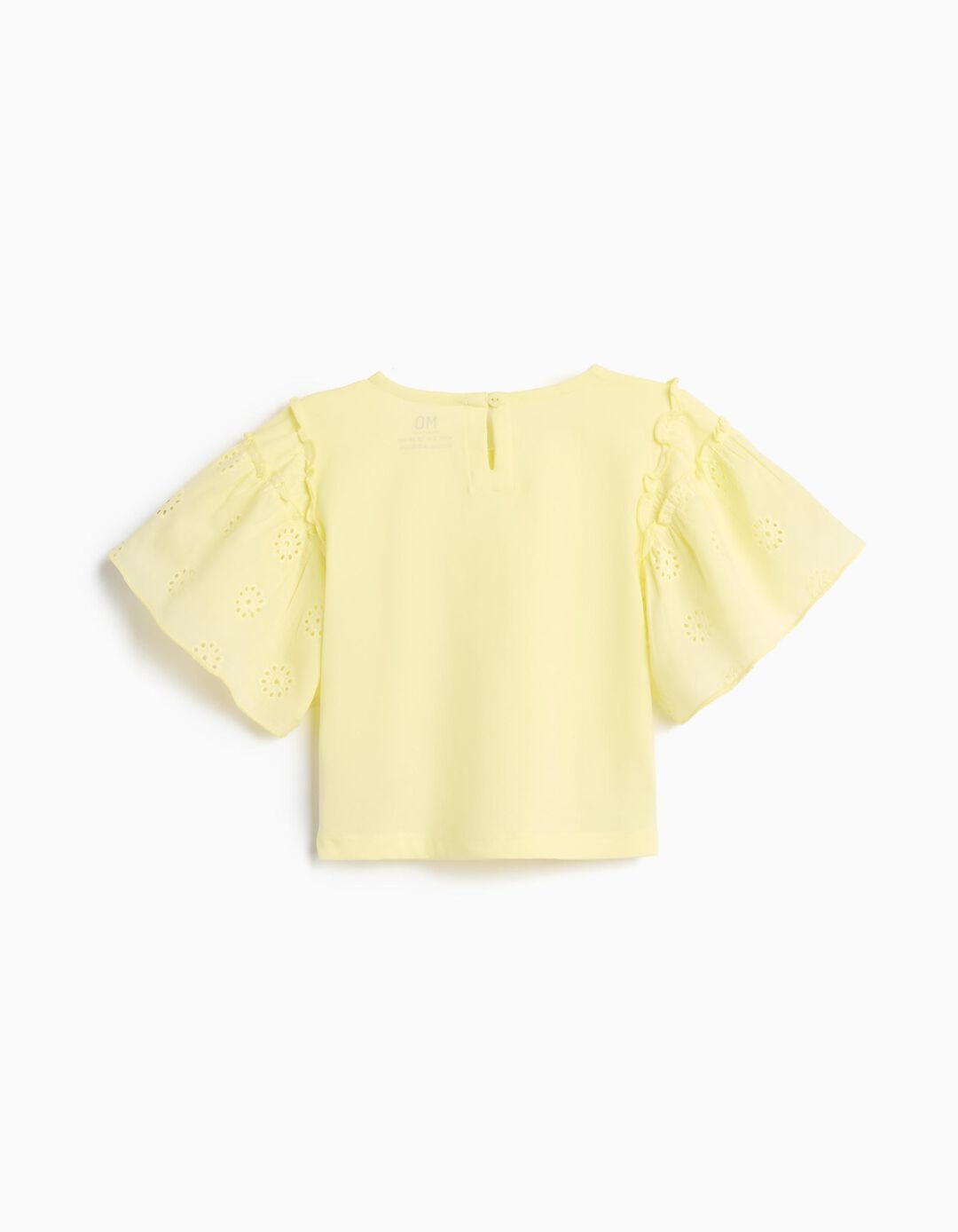 T-shirt Manga Curta, Menina, Amarelo Claro