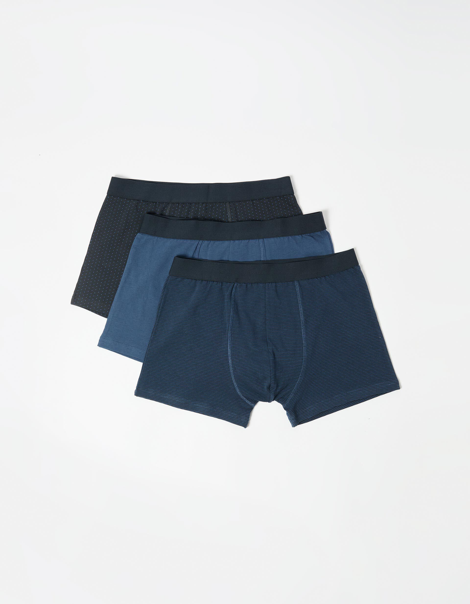 Comprar Online Pack 3 Boxers, Homem, Azul Escuro