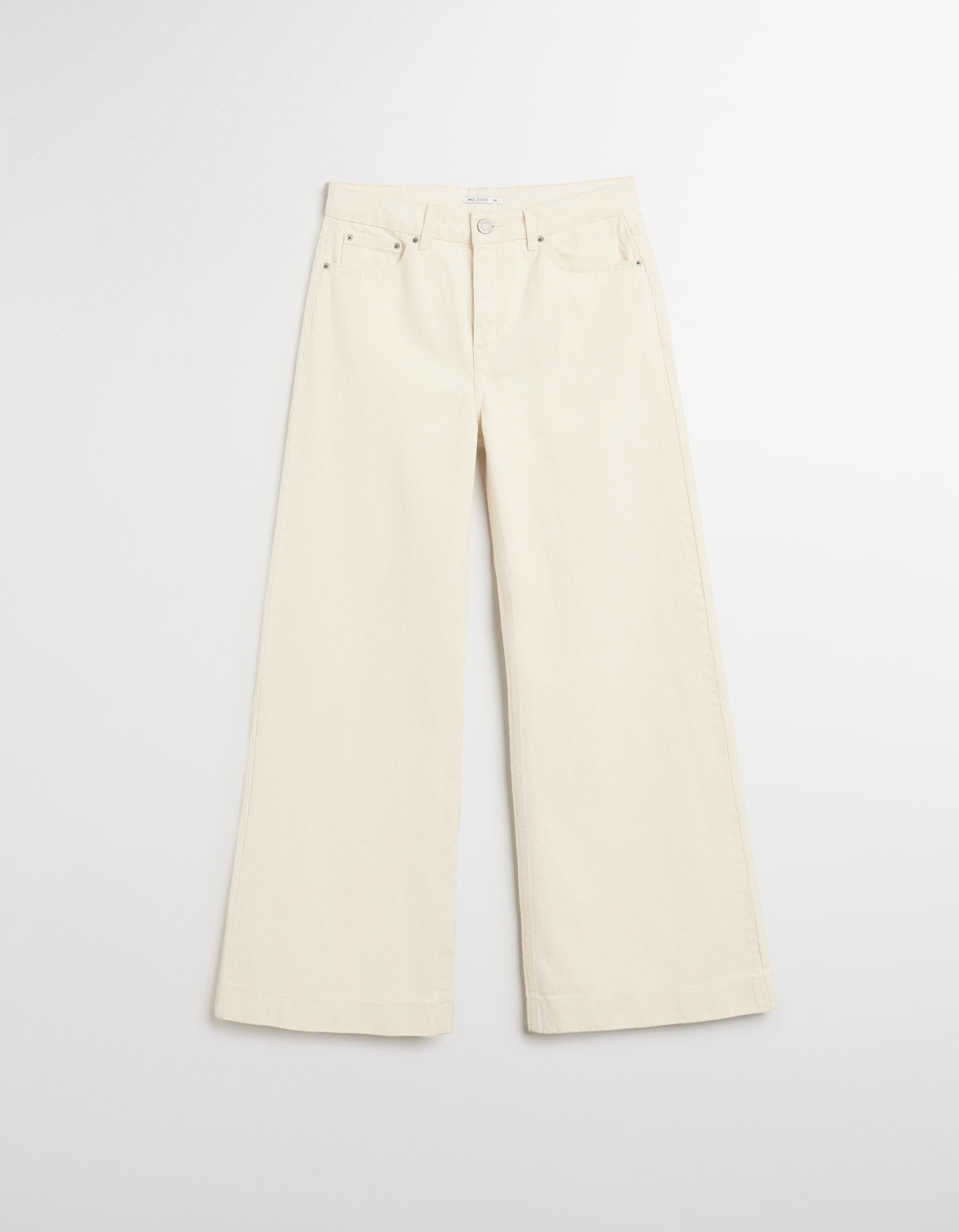 Comprar Online Cal&ccedil;as de Ganga Wide Leg, Mulher, Cru