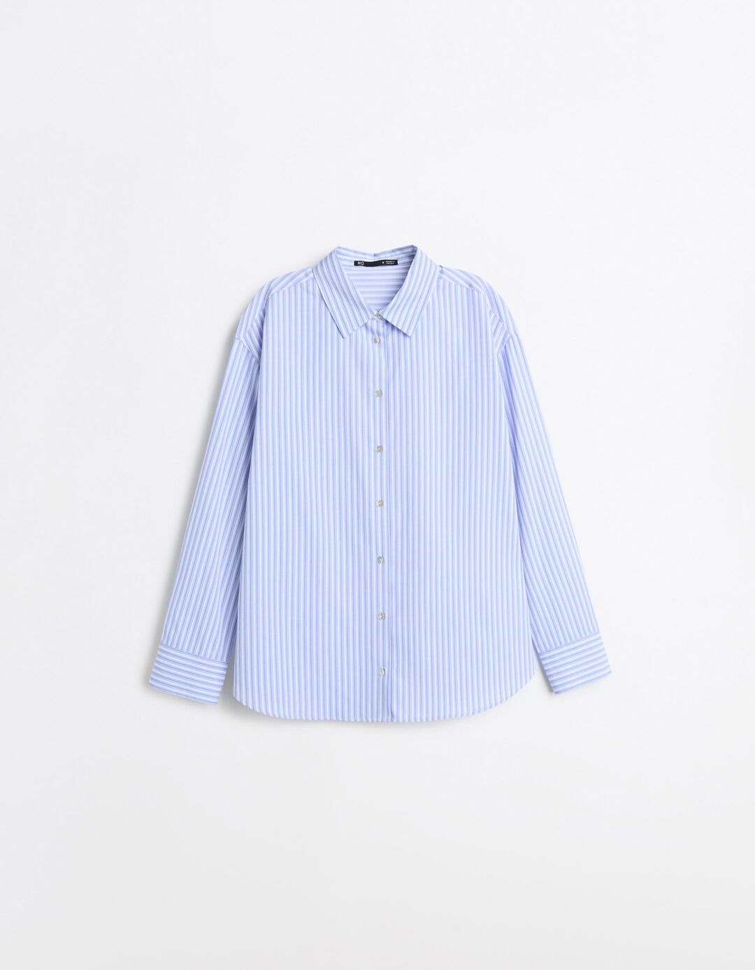 Camisa &Agrave;s Riscas, Mulher, Azul Claro