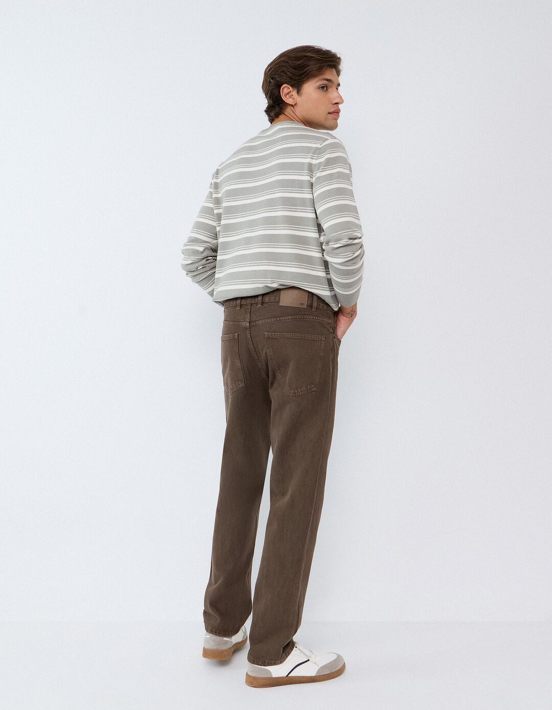 Cal&ccedil;as de Ganga Relaxed Fit, Homem, Castanho Escuro