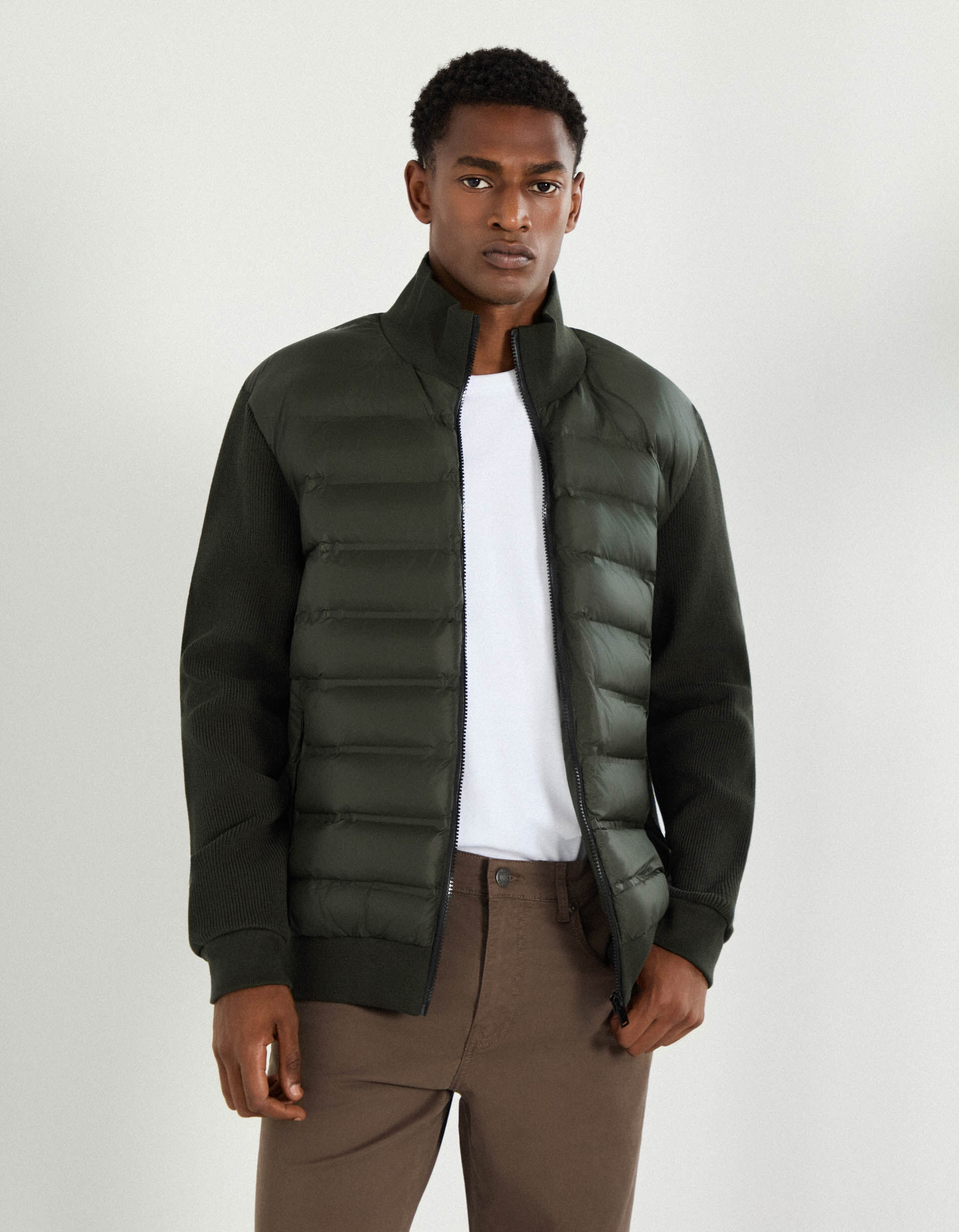 Comprar Online Casaco Combinado, Homem, Verde Escuro 