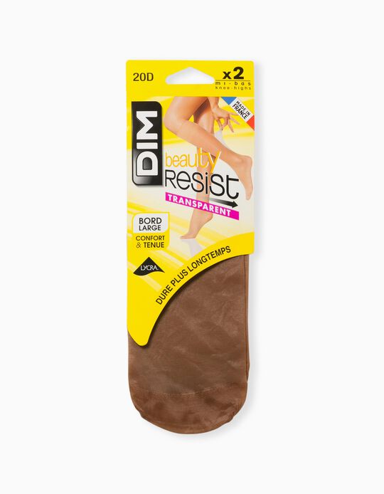 Comprar Online 2 Pairs of 20DEN 'DIM' Knee-highs Pack, Women, Beige