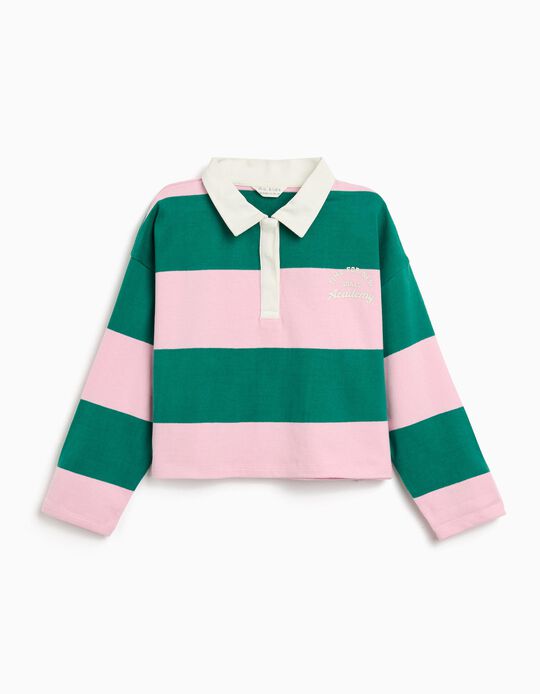 Comprar Online Polo Riscas, Menina, Rosa 