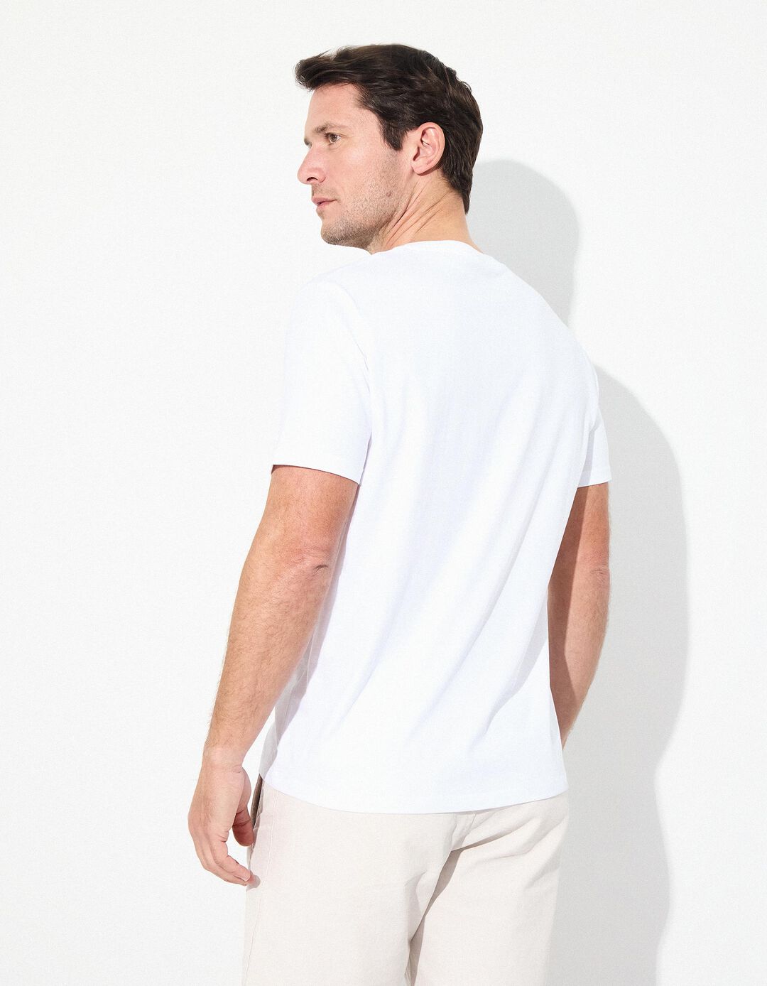 T-shirt Jersey Estampado, Homem, Branco 