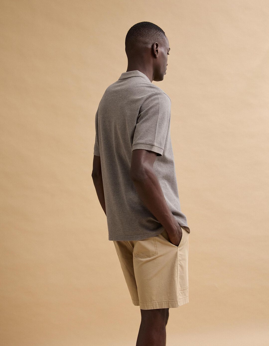 Polo Piquet, Homem, Castanho