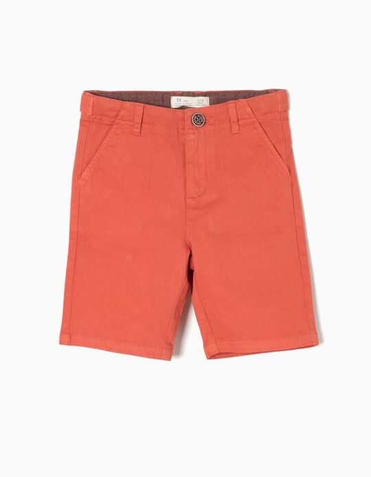 Orange Twill Shorts