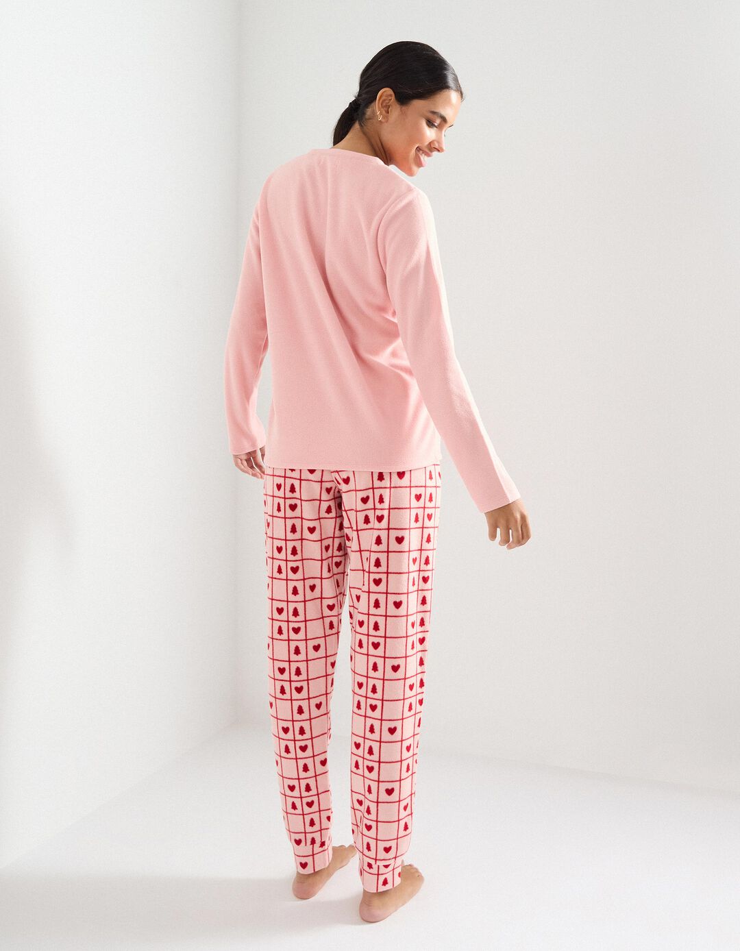 Pijama de Natal, Mulher, Rosa