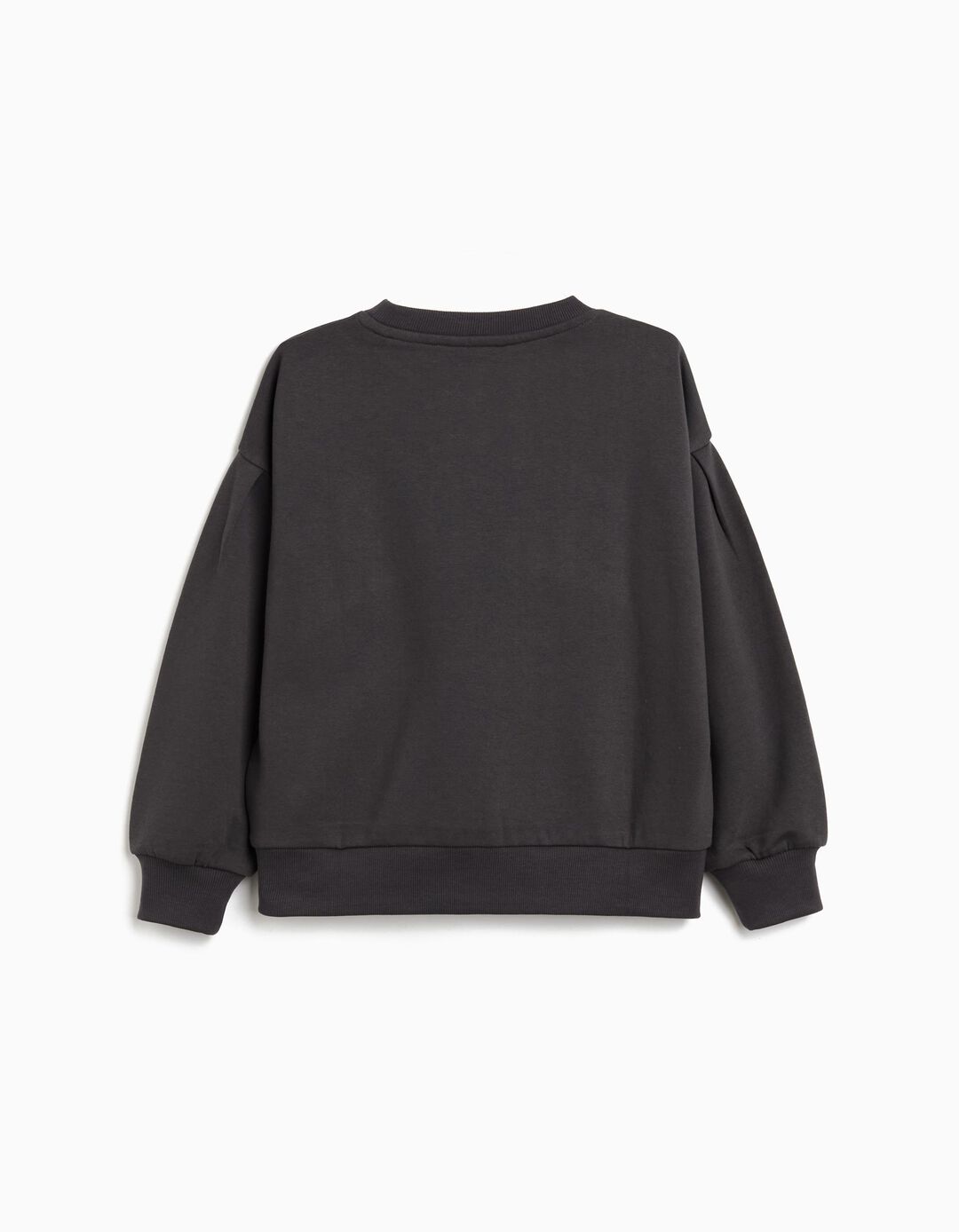 Sweatshirt de Felpa, Menina, Cinzento Escuro