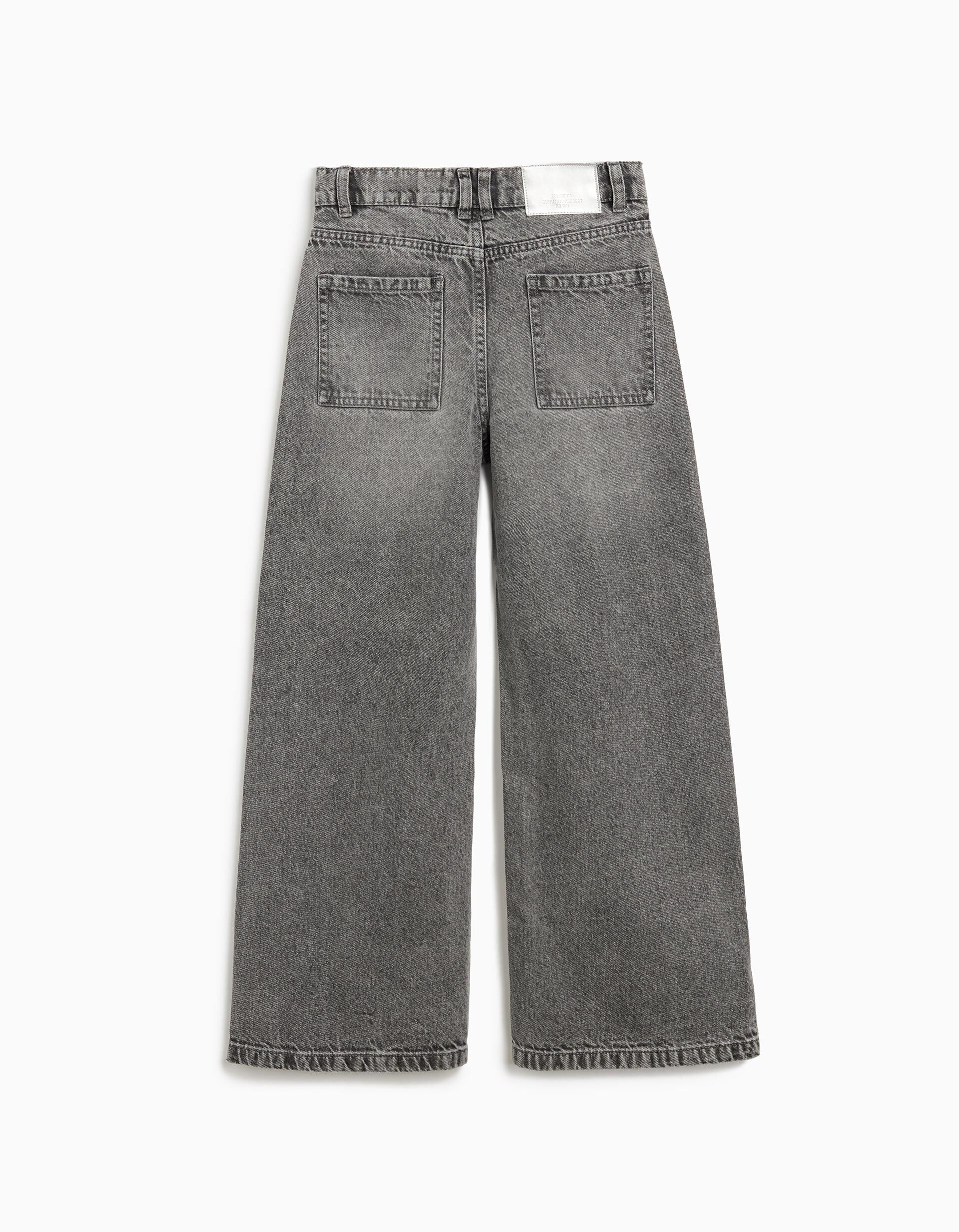 Comprar Online Cal&ccedil;as de Ganga Wide Leg, Menina, Cinzento