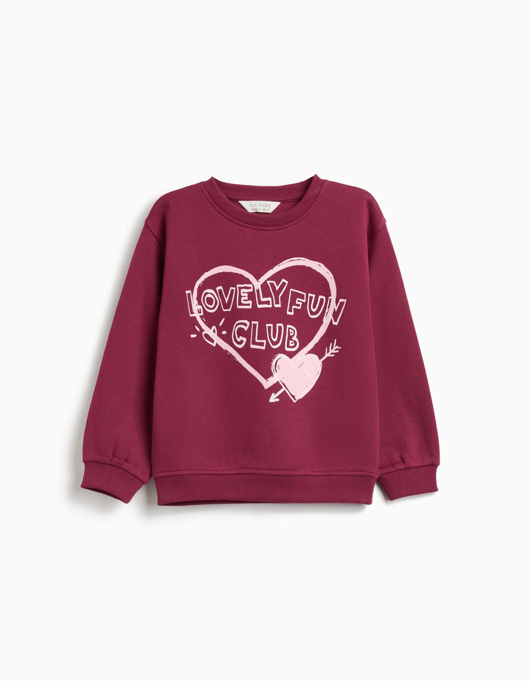 Sweatshirt de Felpa, Menina, Vermelho Escuro 
