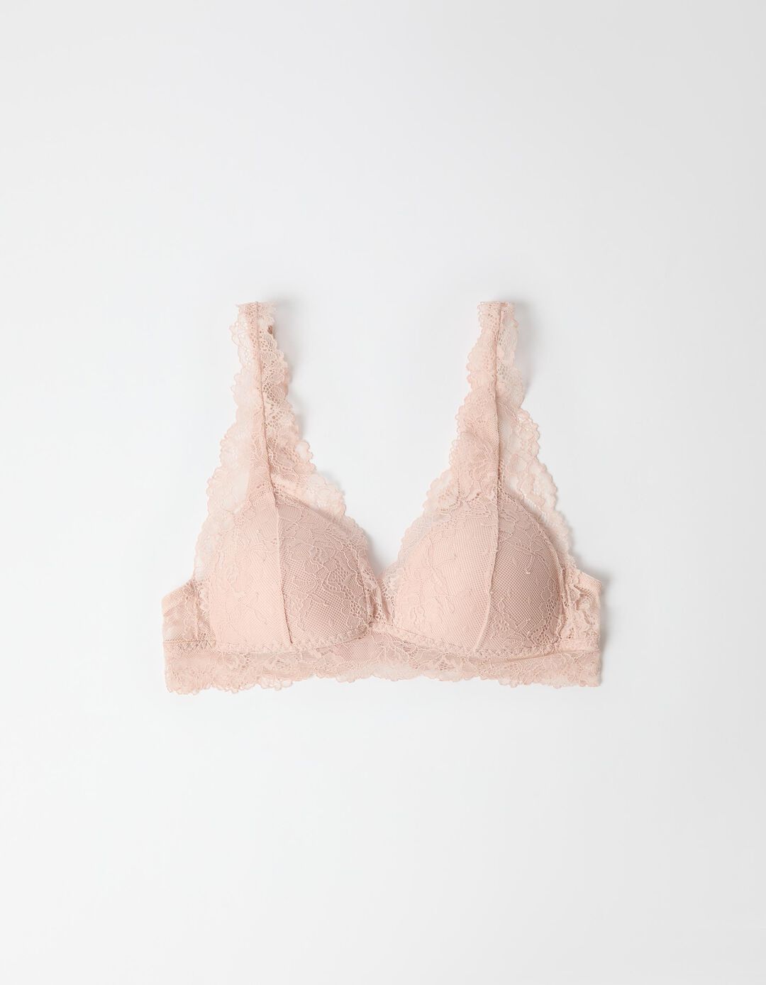 Soutien Bralette com Renda, Mulher, Rosa Claro