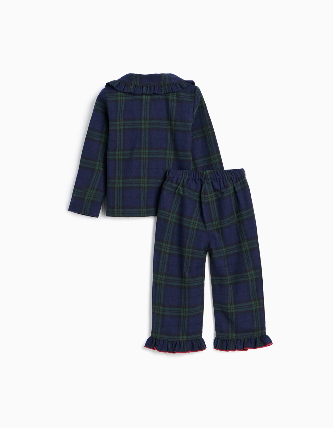 Pijama De Natal Em Flanela, Menina, Azul Escuro