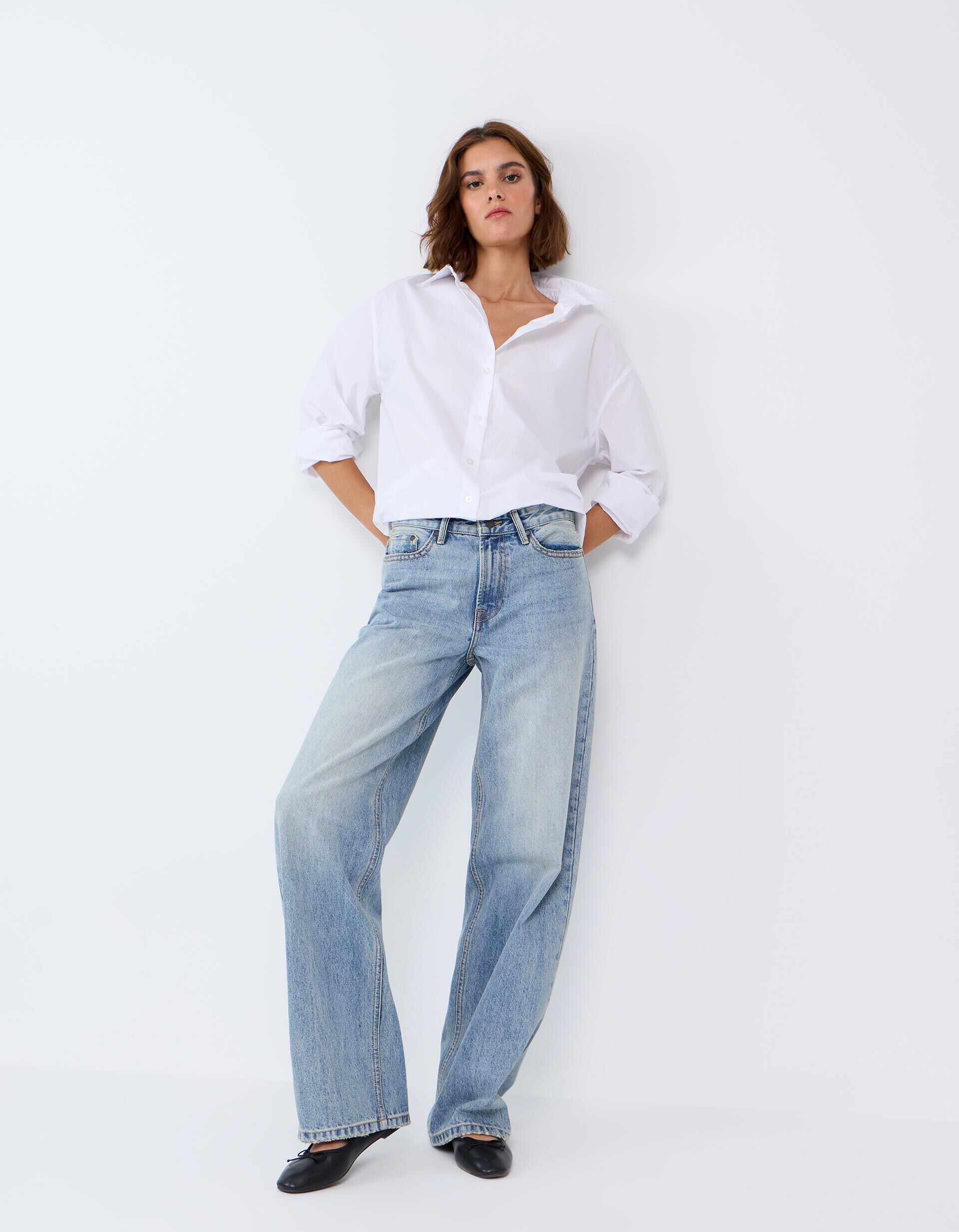 Comprar Online Cal&ccedil;as De Ganga Wide Leg, Mulher, Azul Claro