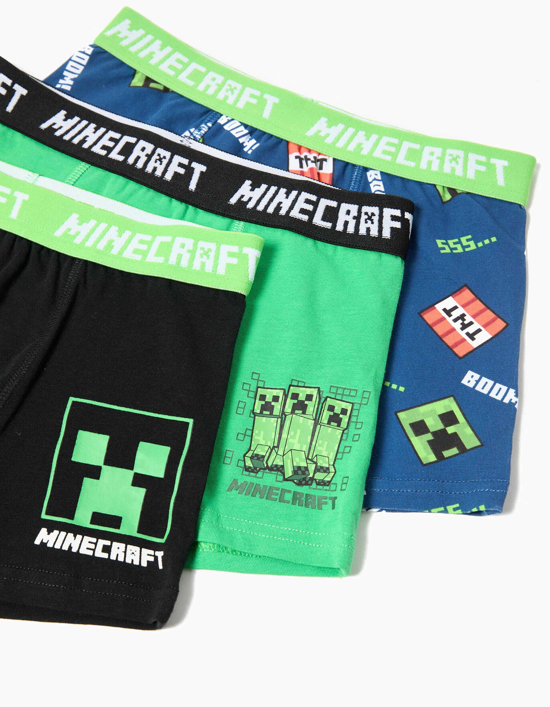 Comprar Online Pack 3 Boxers 'Minecraft', Menino, Multicor