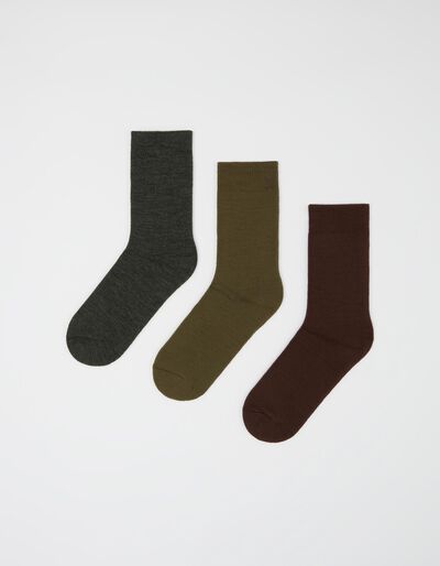 3 Pairs of Socks Pack, Men, Multicolour