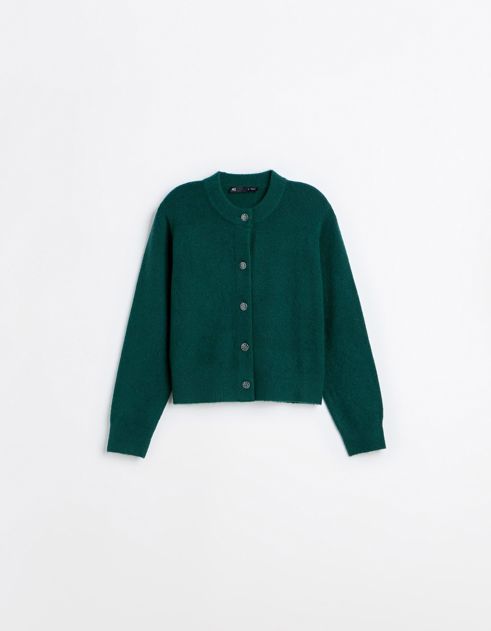 Comprar Online Casaco De Malha Tricotada, Mulher, Verde Escuro
