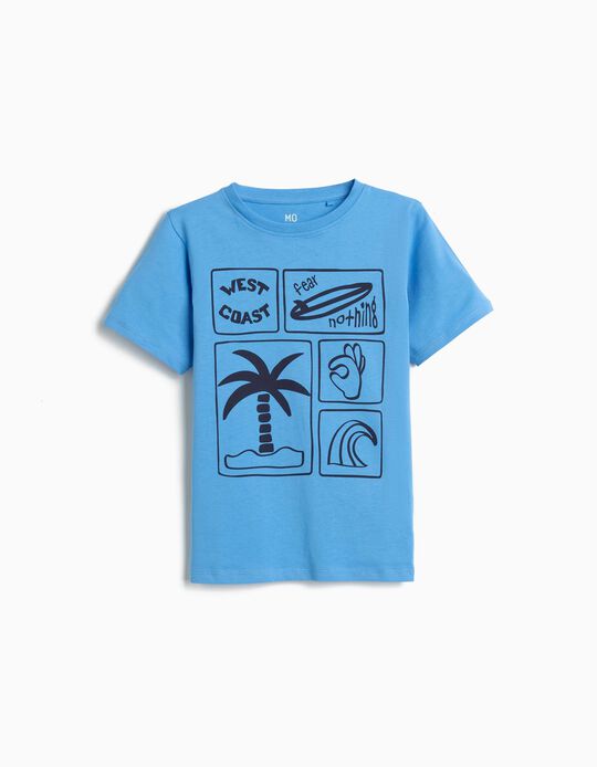 Comprar Online T-shirt Estampada, Menino, Azul Claro