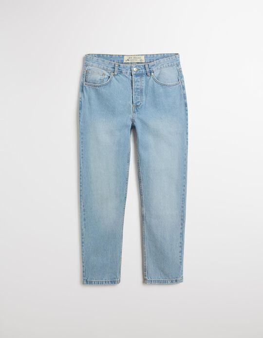 Comprar Online Calças de Ganga Cropped, Homem, Azul Claro