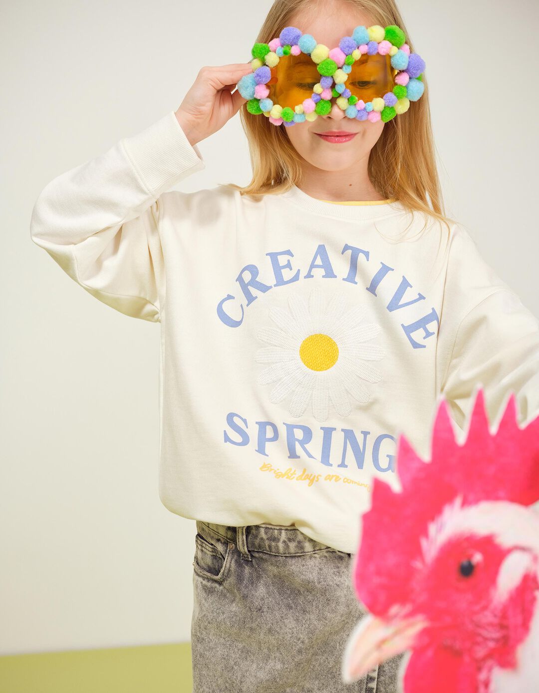 Sweatshirt, Menina, Branco