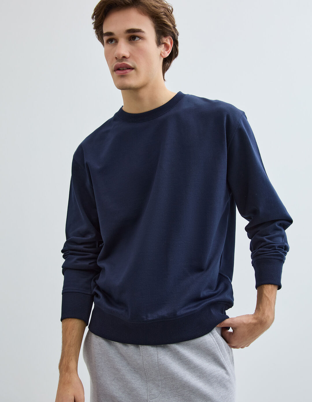 Sweatshirt de Felpa, Homem, Azul Escuro