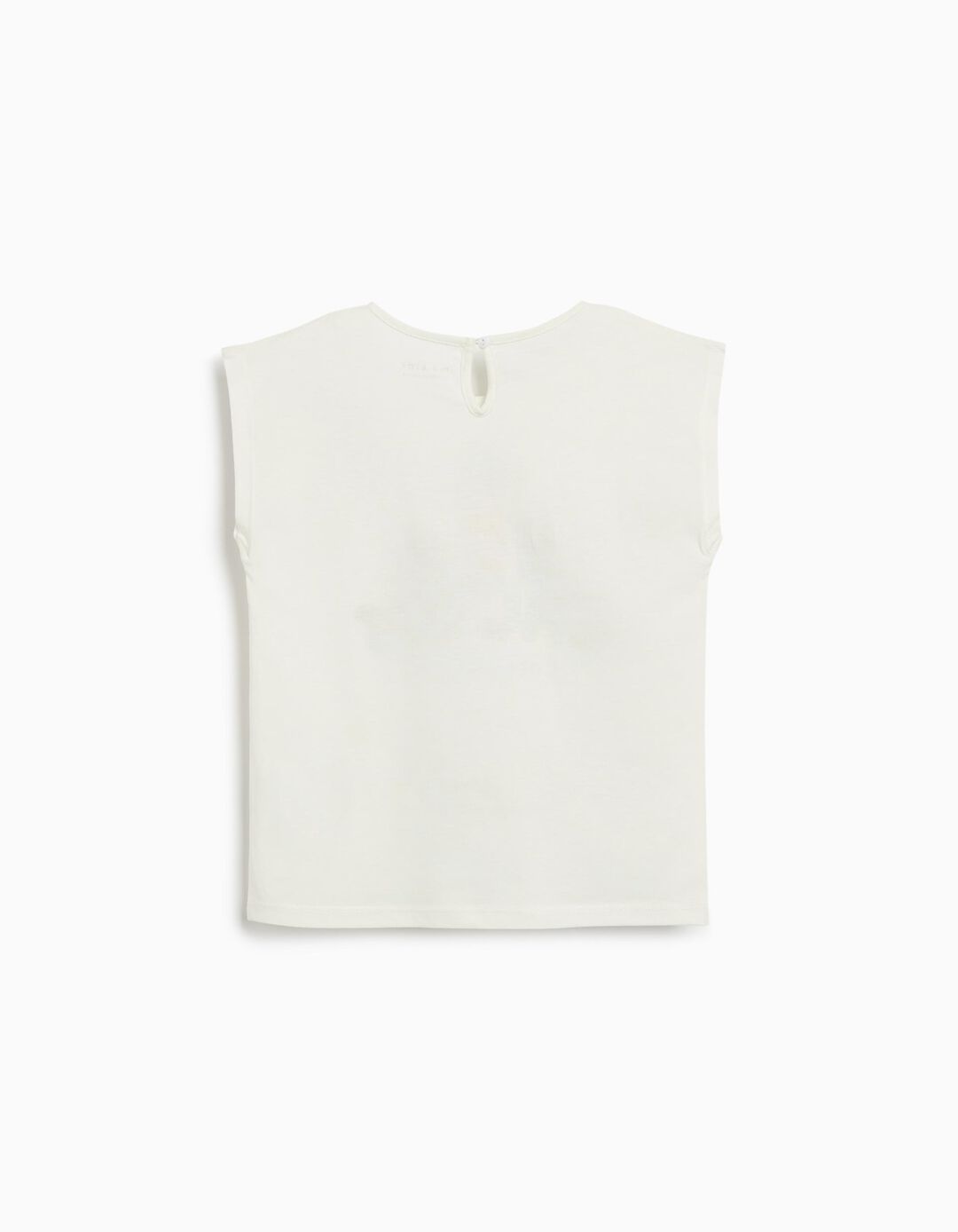 T-shirt sem Mangas, Menina, Branco