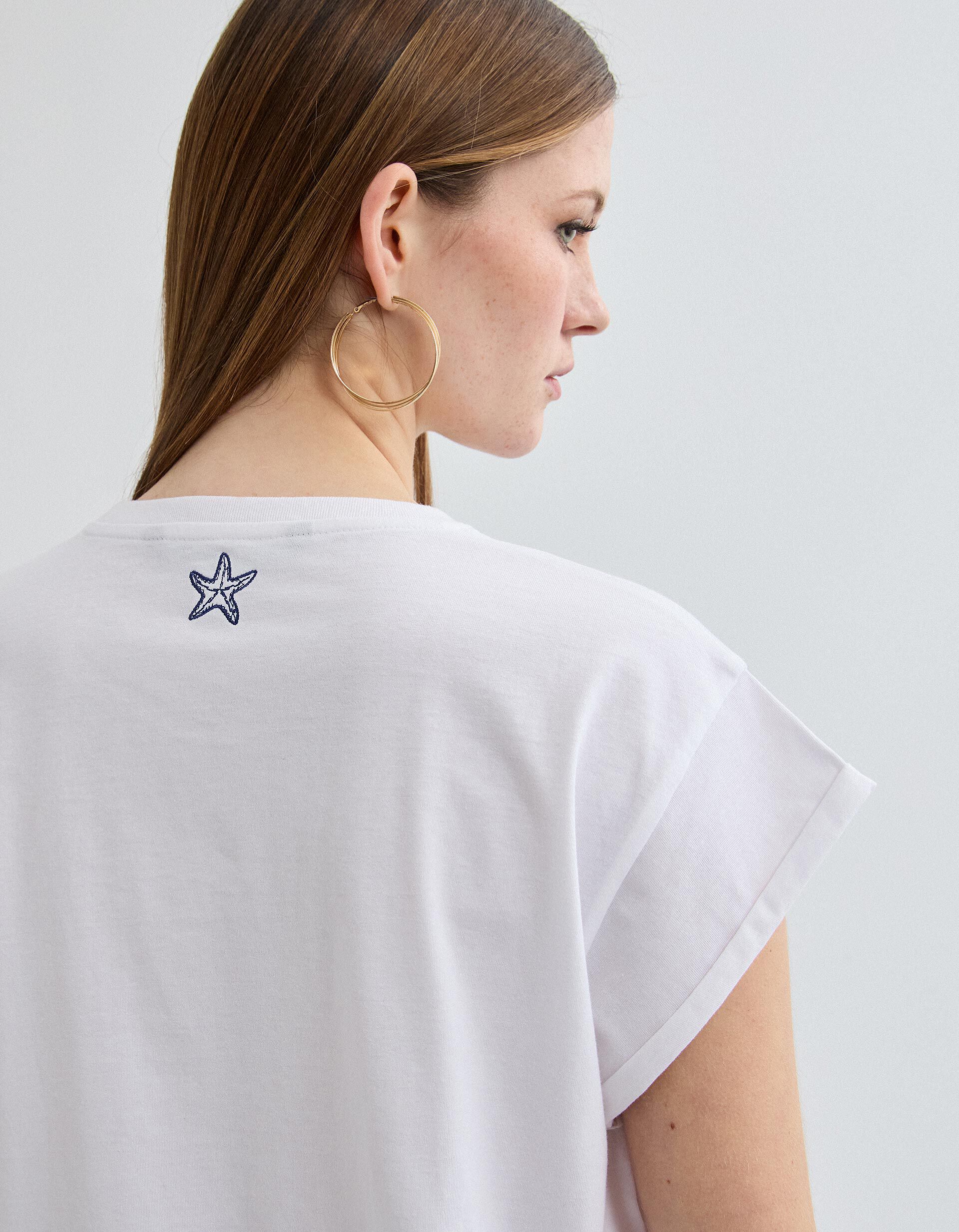 Comprar Online T-shirt Bordado, Mulher, Branco